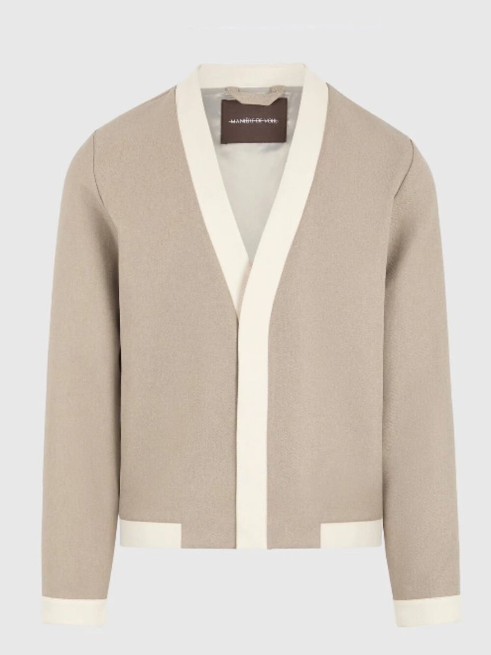 Manière De Voir – Tailored Cardigan with Contrast Placket